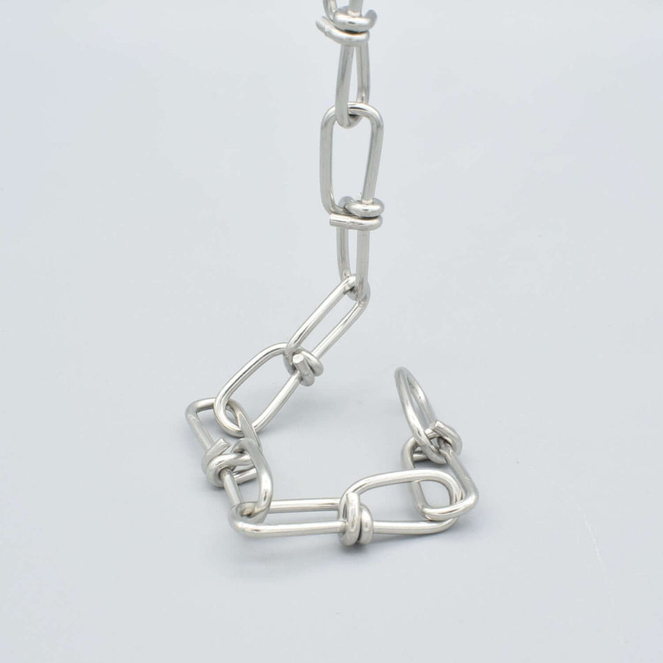 Bild på knutkätting även kallad knutkedja i rostfritt stål, DIN5686