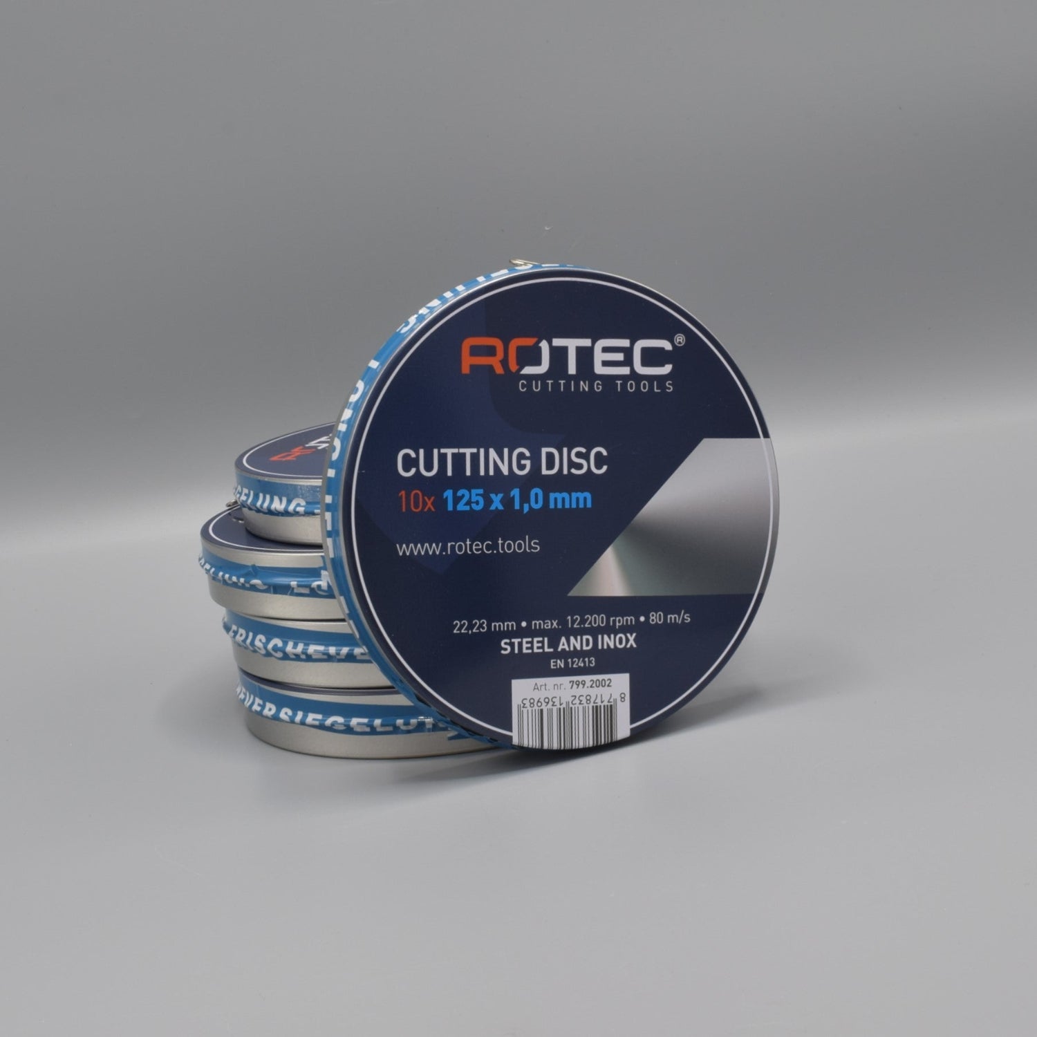 Bild på kapskiva i 10-pack förpackning från Rotec.