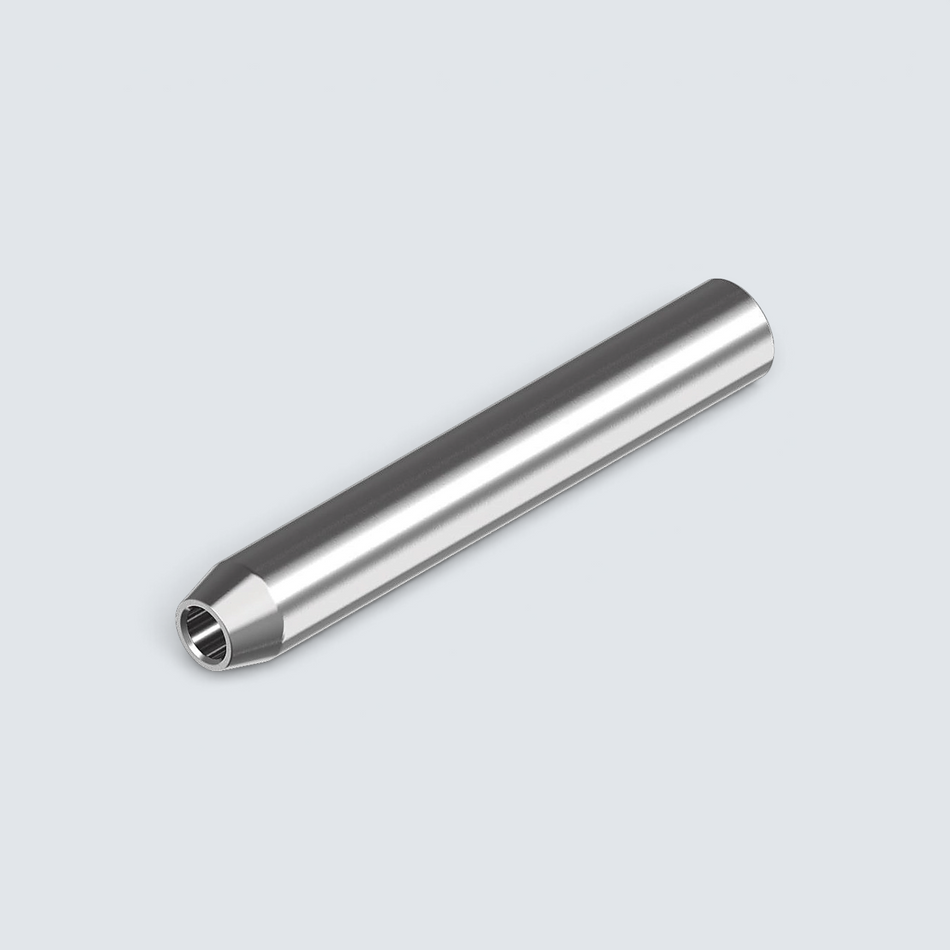 Rostfri.nu mini swage terminal in A4 stainless steel with internal right-hand thread for wire railing systems.