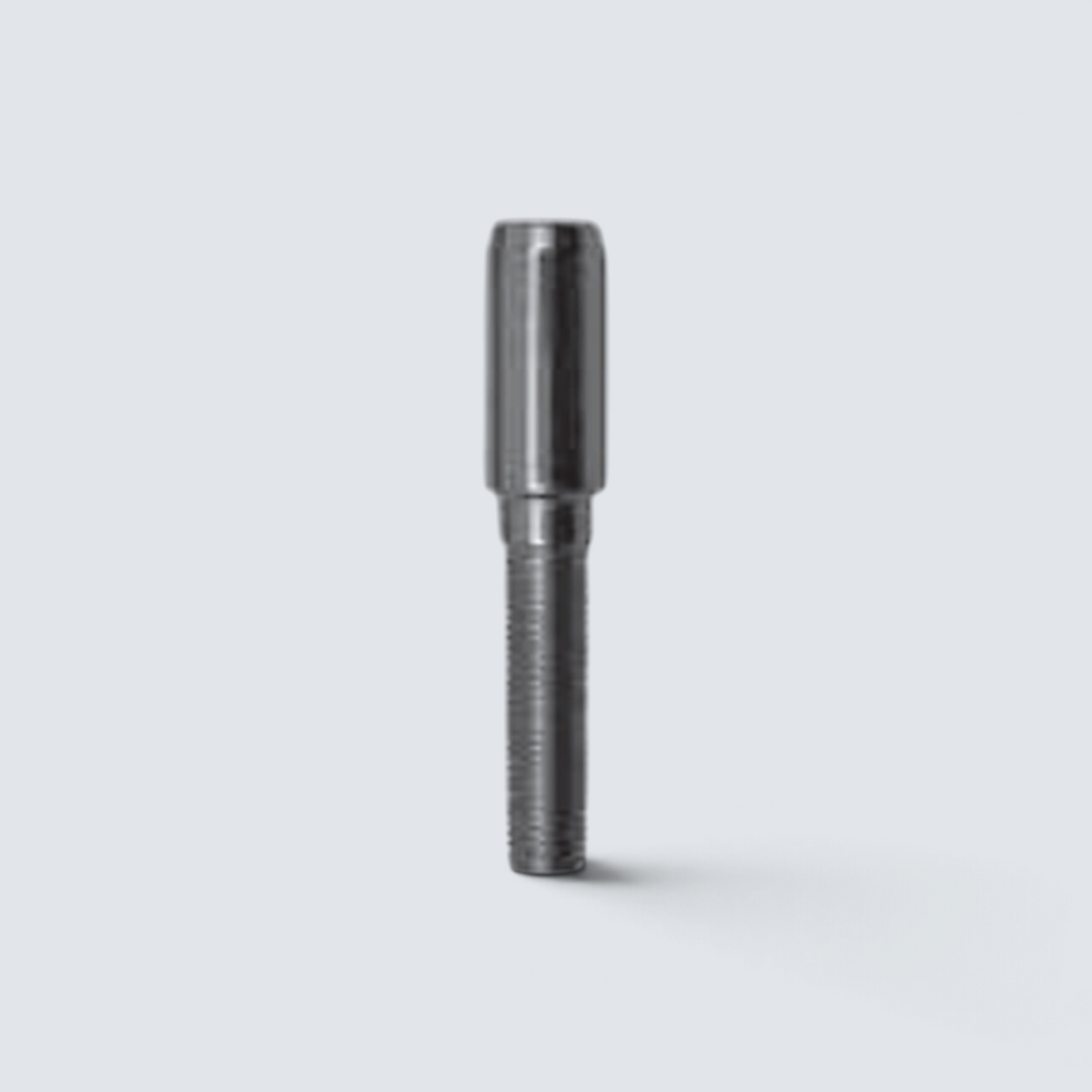 Rostfri.nu mini swage stud terminal with left-hand thread made of A4 stainless steel for wire rope tensioning.