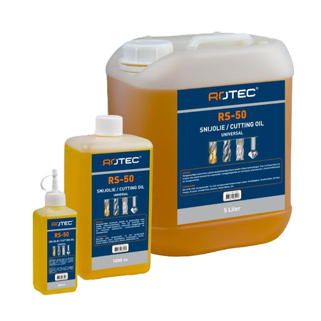 Bild på universal skärolja i storlekarna 250, 1000 och 5000 ml. 