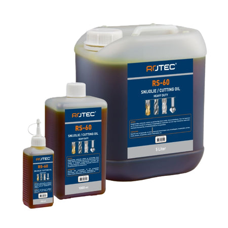 Bild på skärolja för rostfritt stål RS60 från Rotec.