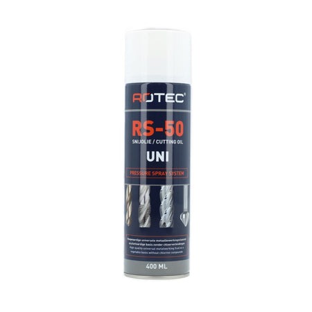 Bild på en skärspray för effektiv smöjning vid borrning i metall från Rotec.